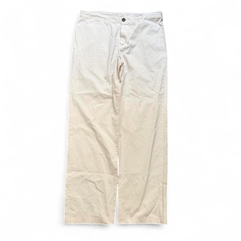 James Perse White Minimalist Pants Mens 36x33 Old Money Straight Leg Luxury
